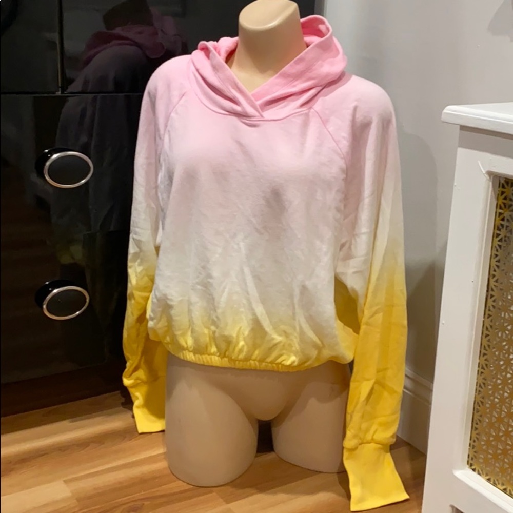 Victoria’s Secret Pink Tye Dye Terrycloth Cropped Hoodie
